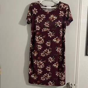 French Grey Maternity Fitted knit dress